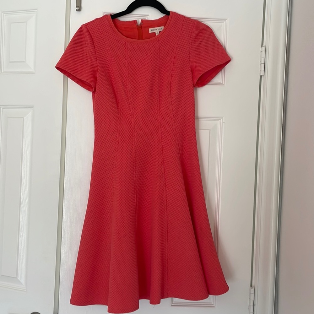 Rebecca Taylor A line orange dress size 0